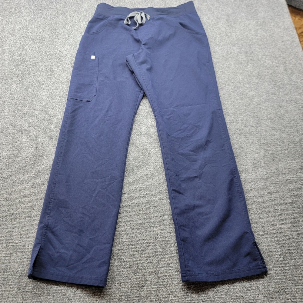 Figs Technical Collection Kade Scrub Pants Navy Blue Yoga Waist Small T21004